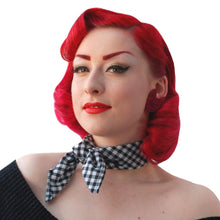 Load image into Gallery viewer, Inkabilly Gingham Bandana In Red, Black, Pink &amp; Lt Blue

