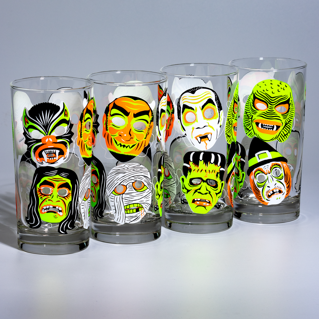 Atomic Drinkware Neon Nightmares Collins Highball Cocktail Glass