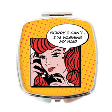 Load image into Gallery viewer, Inkabilly I'm Washing My Hair Compact Mirror
