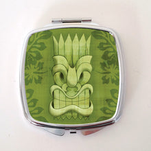Load image into Gallery viewer, Inkabilly Tiki Compact Mirror Red, Green, Brown &amp; Blue
