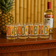 Load image into Gallery viewer, Mid Century Tiki Style Old Fashioned Rocks Cocktail Cocktail Glass
