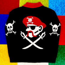 Load image into Gallery viewer, Astro Bettie 1950s Cowichan Pirate &amp; Skulls Zipper
