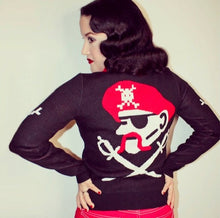 Load image into Gallery viewer, Astro Bettie 1950s Cowichan Pirate &amp; Skulls Zipper
