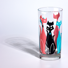 Load image into Gallery viewer, Atomic Drinkware &amp; Scooter Purrrfectly Pink Sexton Cats Collins Highball Cocktail Glass
