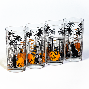 Atomic Drinkware Pumpkin Prowlers Highball Collins Cocktail Glass