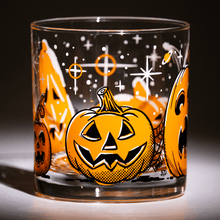 Load image into Gallery viewer, Atomic Drinkware Five Little Pumpkins Old Fashioned Rocks Cocktail Glass
