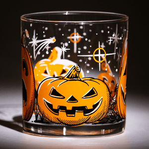 Atomic Drinkware Five Little Pumpkins Old Fashioned Rocks Cocktail Glass