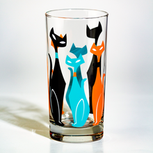 Load image into Gallery viewer, Atomic Drinkware &amp; Scooter Sexton Cats Collins Highball Cocktail Glass
