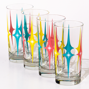 Atomic Drinkware Starlite Collins Highball Cocktail Glass