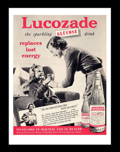 Vintage Lucozade Advert 30x40 Unframed Art Print