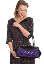 Load image into Gallery viewer, Lilymae Rockabilly Handbag Purple
