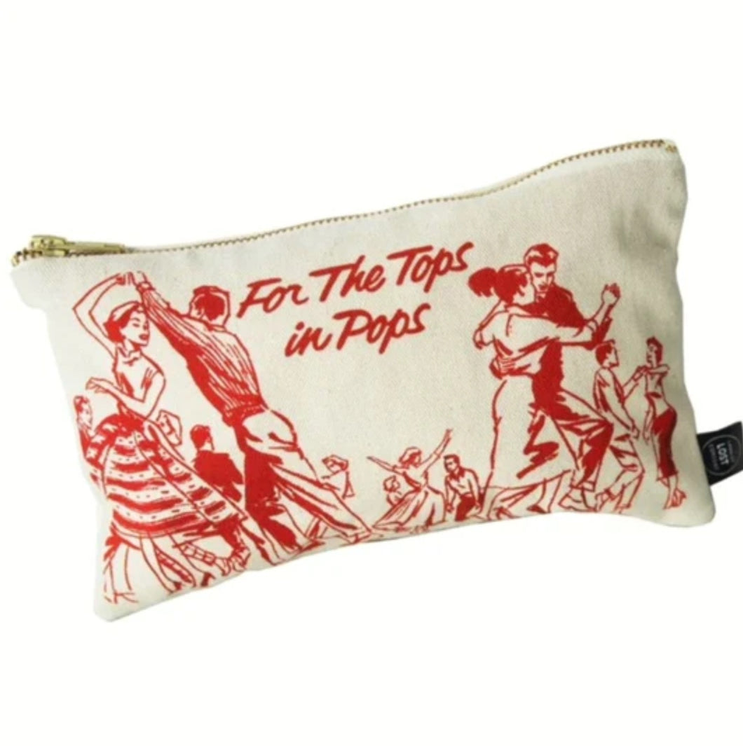 Tops In Pops Red Makeup Pouch