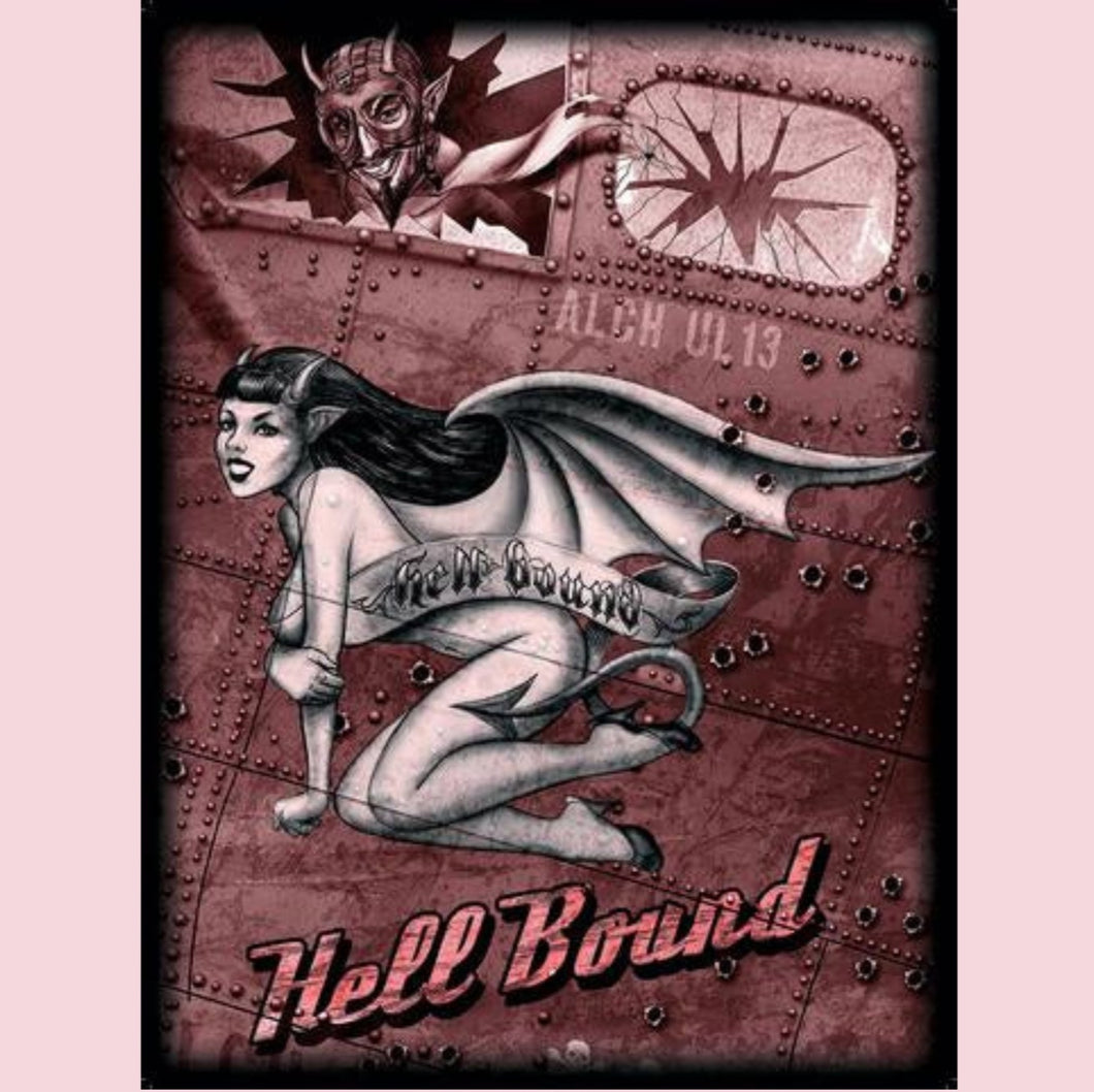 Hell Bound Large Metal Sign