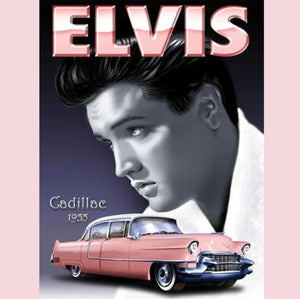 Elvis Presley Pink Cadillac Large Metal Sign