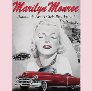 Marilyn Monroe Diamonds Large Metal Sign