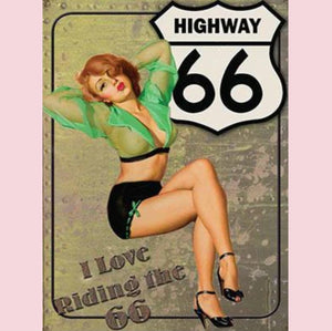 Highway 66 Large Metal Sign