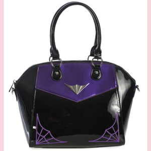 Banned Maybelle Rockabilly Handbag Purple