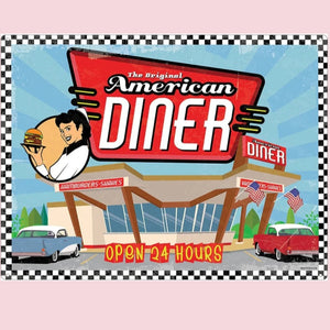 American Diner Large Metal Sign