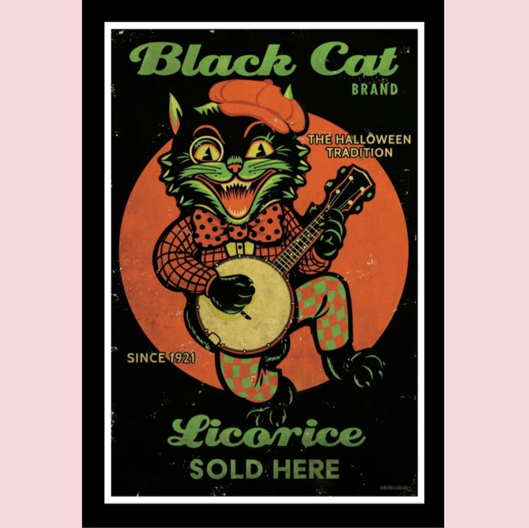 Black Cat Brand Licorice 31x46 Unframed Art Print