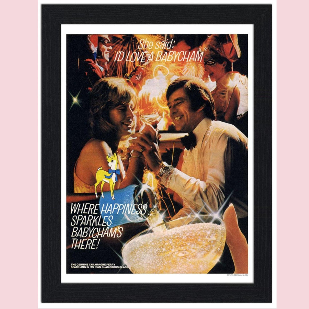 I'd Love A Babycham Advert 30x40 Unframed Art Print