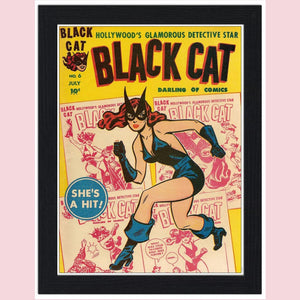 Black Cat Comic Cover 30x40 Unframed Art Print