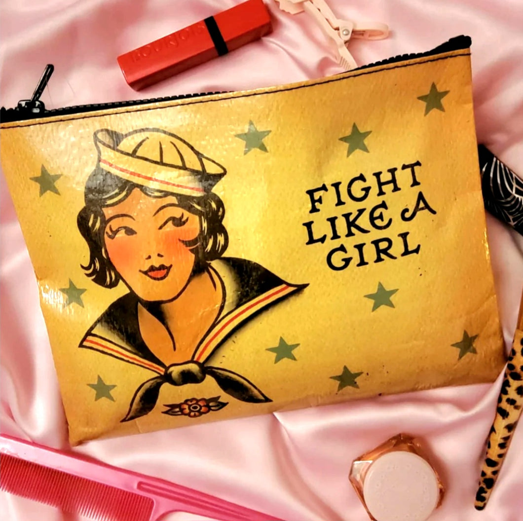 Fight Like A Girl Makeup Pouch