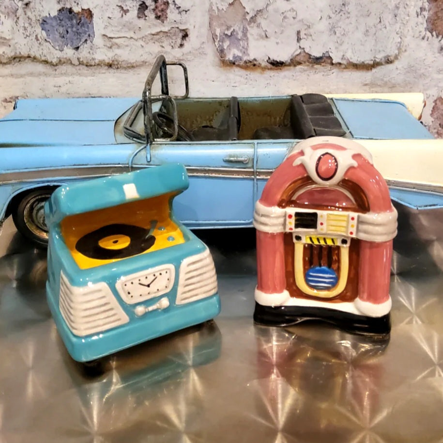 Jukebox & Record Player Salt & Pepper Shakers