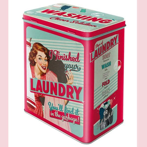 Vintage Style Laundry Storage Tin