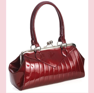 Maggie May Rockabilly Handbag Burgandy