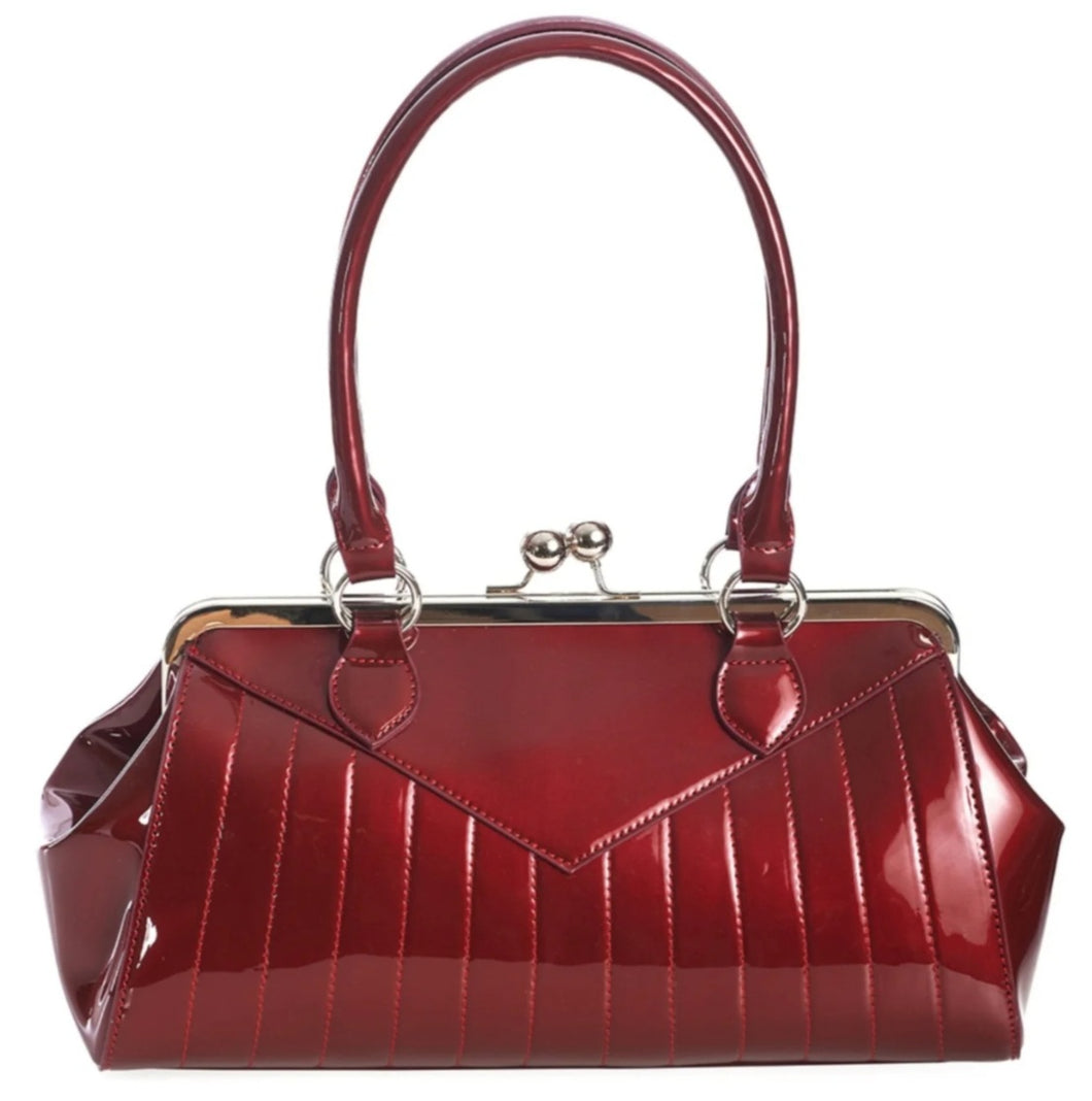 Maggie May Rockabilly Handbag Burgandy