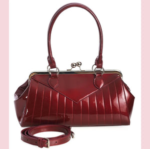 Maggie May Rockabilly Handbag Burgandy