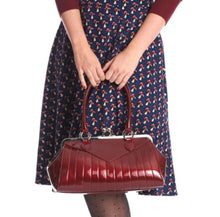 Load image into Gallery viewer, Maggie May Rockabilly Handbag Burgandy
