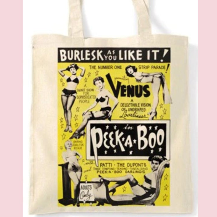 Peek-a-Boo Burlesque Tote Bag