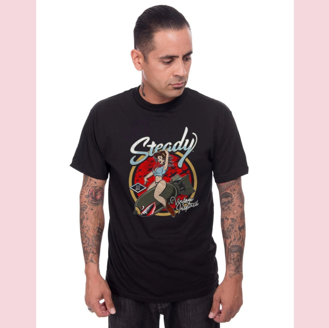 Steady Clothing Inc Bomber Girl Men's Tee