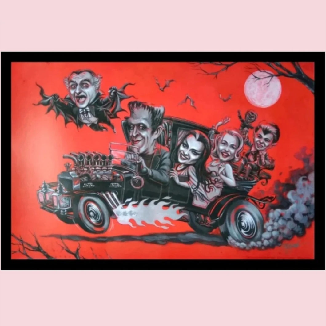 Munsters Midnight Ride 31x46 Unframed Art Print