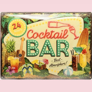 Cocktail Bar Large Metal Sign