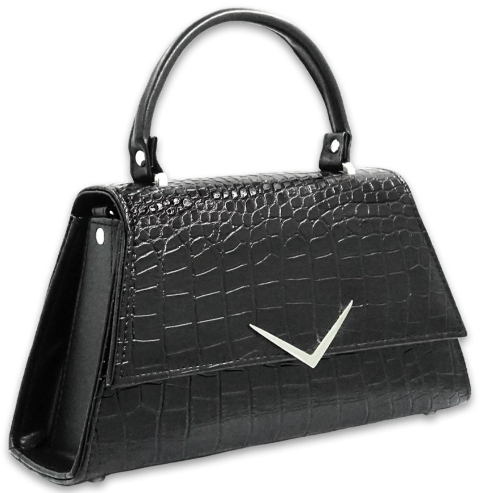 Liquorbrand Rumbler Handbag Black Croc