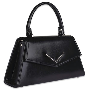 Liquorbrand Chevron Handbag Matt Black