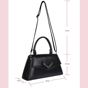 Liquorbrand Chevron Handbag Matt Black