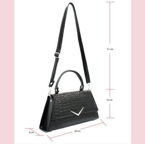 Liquorbrand Rumbler Handbag Black Croc