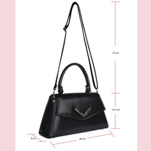 Load image into Gallery viewer, Liquorbrand Chevron Handbag Black Shine
