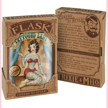 Load image into Gallery viewer, Tattooed Lady Hip Flask
