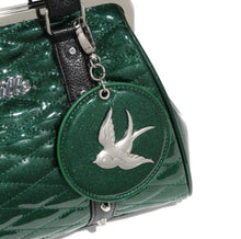 Load image into Gallery viewer, Lux De Ville Venus Green Love Bird Kiss Lock Handbag
