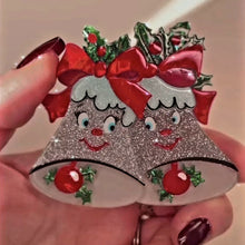 Load image into Gallery viewer, Silver Bells Brooch By Lipstick &amp; Chrome
