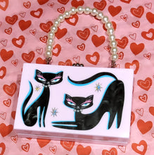 Load image into Gallery viewer, Lipstick &amp; Chrome Miss Fluff Kitty Chic Acrylic Handbag Limited Edition
