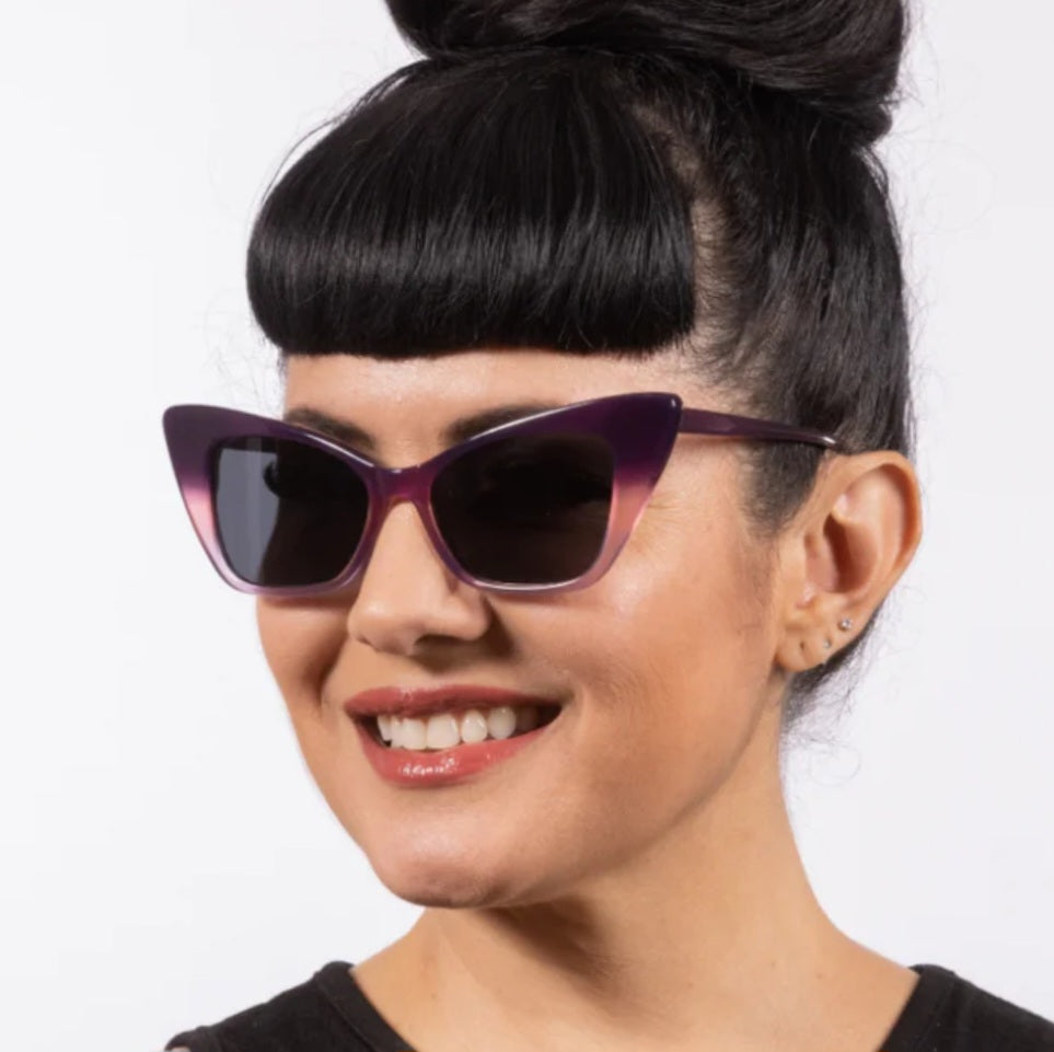 Lux de Ville Monroe Purple Ombre Cat Eye Sunglasses