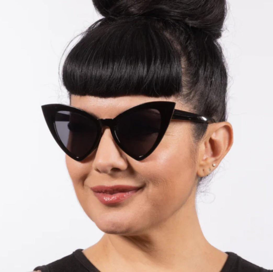 Lux de Ville Victorian Black Oversized Sunglasses