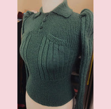 Load image into Gallery viewer, Beautiful Ladies Sweater Hand Knitted From An Original 1940s Pattern
