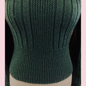 Beautiful Ladies Sweater Hand Knitted From An Original 1940s Pattern