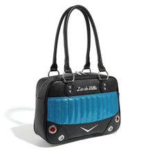 Load image into Gallery viewer, Lux de Ville Villain Blue Hotrod Handbag
